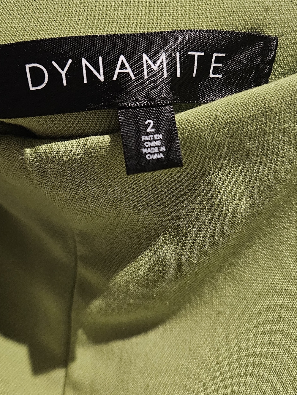 Dynamite Olive Green High-Rise Tapered Pants - Picture 3 of 3